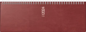 Brunnen Septant Wochenkalender 2024, 305x105mm, rot, 64 Blatt