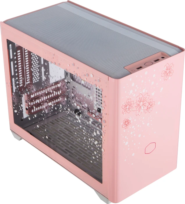Cooler Master MasterBox NR200P Sakura Limited Edition, rosa, Glasfenster, Mini-ITX