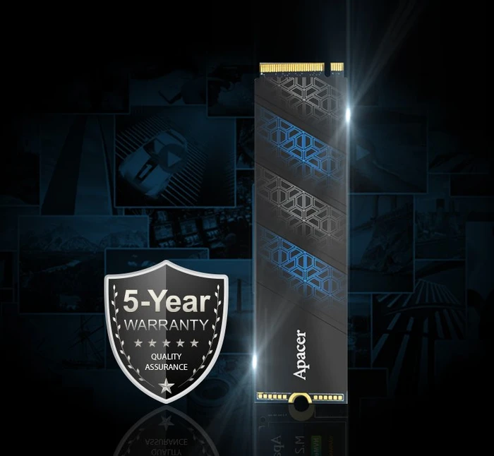 Apacer AS2280P4U PRO 256GB, M.2 2280 / M-Key / PCIe 3.0 x4, Kühlkörper