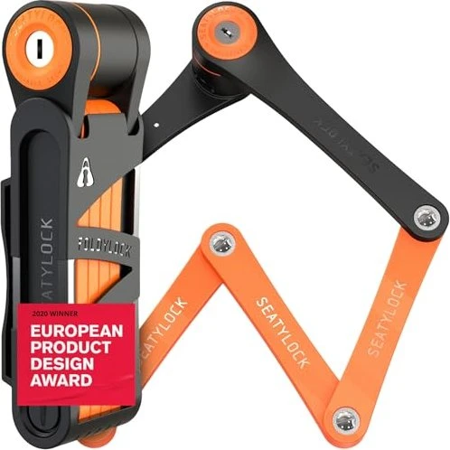 Seatylock Foldylock Compact Faltschloss, Schlüssel orange