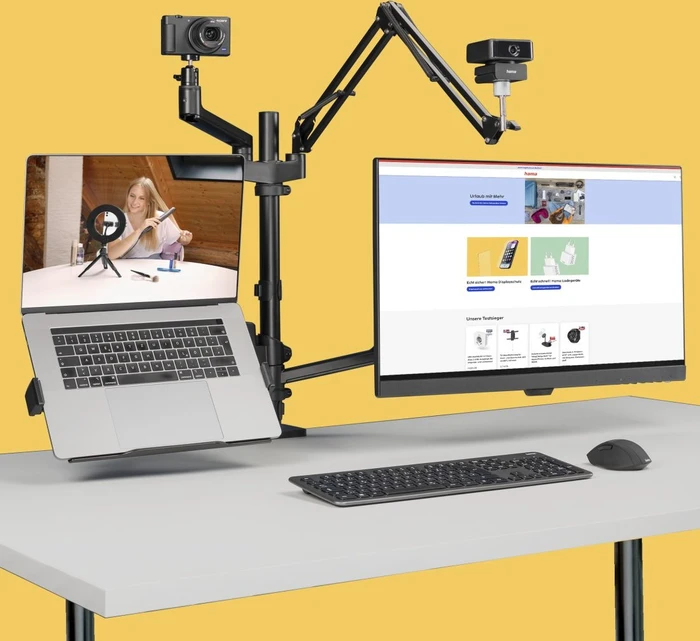 Hama Monitorhalterung für Streaming Setup