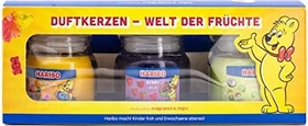 Haribo Frucht Power Duftkerze-Variation, 3 Stück