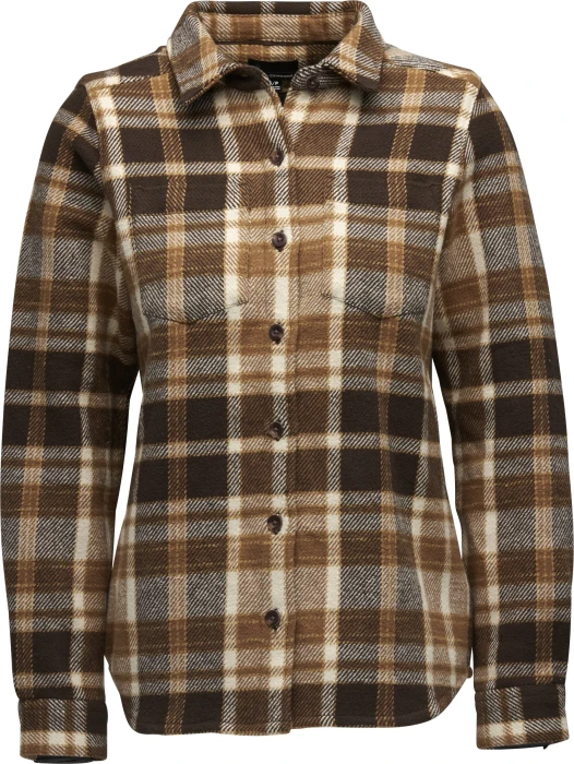 Black Diamond Project Heavy Flannel Hemd langarm bark brown/off white plaid (Damen)