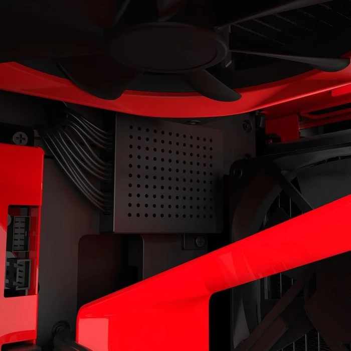 NZXT H700i schwarz/rot, Glasfenster