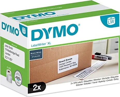 Dymo Etiketten LabelWriter 102, 102x59mm, weiß, 2er-Pack (1150 Etiketten)