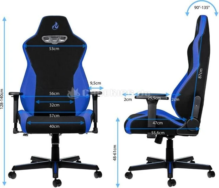 Nitro Concepts S300 Galactic Blue Bürostuhl, schwarz/blau