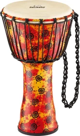 Nino Schnurspann Kunststoff Djembe mit Ziegenfell Medium