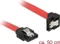 DeLOCK SATA 6Gb/s Kabel rot 0.5m, unten gewinkelt Vorschaubild
