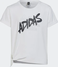 adidas Dance Knotted T-Shirt kurzarm white/silver metallic (Junior)