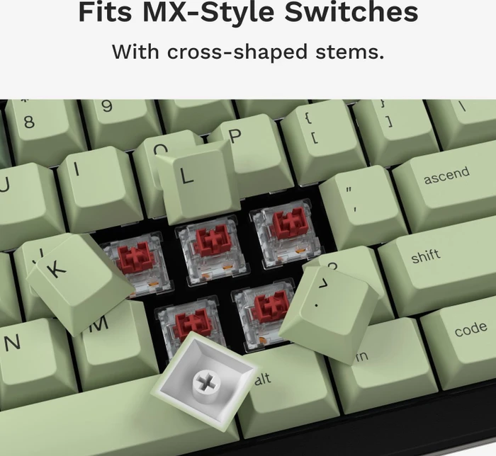 Glorious GPBT Gradient V2 Keycaps, Kunststoff (PBT), Alpine Forest, grün, 135 Tasten, ANSI-US