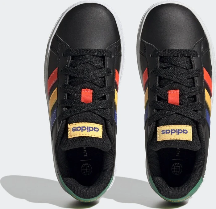 adidas Grand Court Lifestyle Tennis Lace-Up core black/lucid blue/court green (Junior)