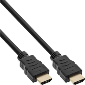InLine High Speed mit Ethernet HDMI 1.4 Kabel weiß/gold, 1.50m
