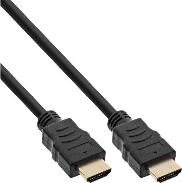 InLine High Speed mit Ethernet HDMI 1.4 Kabel weiß/gold, 1.50m