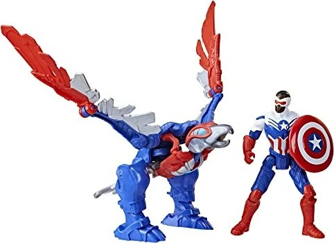 Hasbro Marvel Avengers - Mech Strike - Mechasaurs Captain America & Redwing