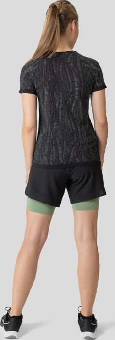 Odlo Zeroweight Ceramicool Funktionsshirt kurzarm black/space dye (Damen)
