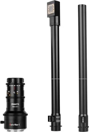 AstrHori 28mm 13.0 Full Frame 2x Macro Probe Direct & 90° Set mit 360° Basis für L-Mount