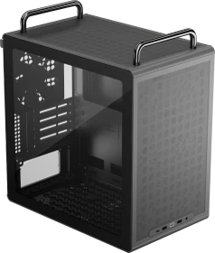 Cooler Master MasterBox Qube 340, schwarz, Glasfenster