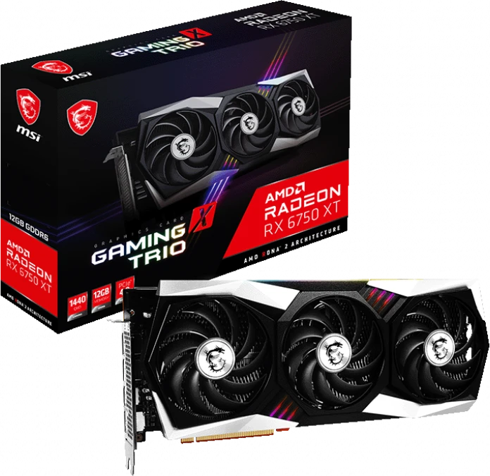 MSI Radeon RX 6750 XT Gaming X Trio 12G, 12GB GDDR6, HDMI, 3x DP