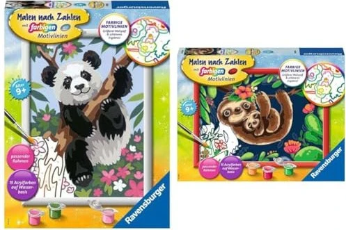 Ravensburger Malen nach Zahlen Niedliche Faultiere