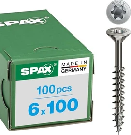 Spax Edelstahl rostfrei A4 4CUT T-STAR plus T30 Holzbauschraube, 6x100mm, 100 Stück