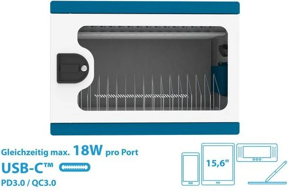 Good Connections GEMMA T16C Ladeschrank, für 16 Geräte, USB-C (18W pro Port)