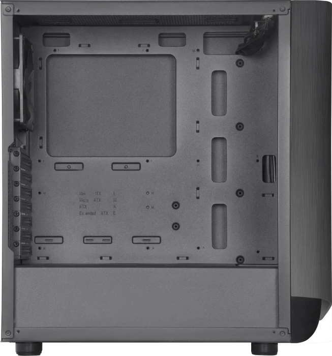 SilverStone Seta A1 Titanium, schwarz, Glasfenster