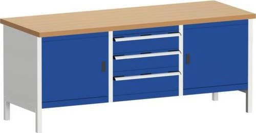 Bott Cubio Werkbank 200x84x75cm blau