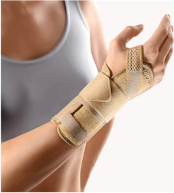 Bort Medical ManuStabil kurz Handgelenkbandage links Größe M beige, 1 Stück