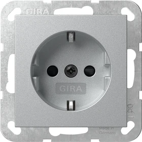 Gira System 55 SCHUKO-Steckdose, Farbe Alu