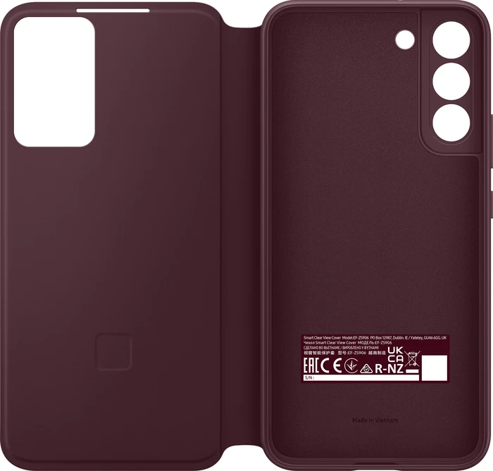 Samsung Smart Clear View Cover für Galaxy S22+ Burgundy