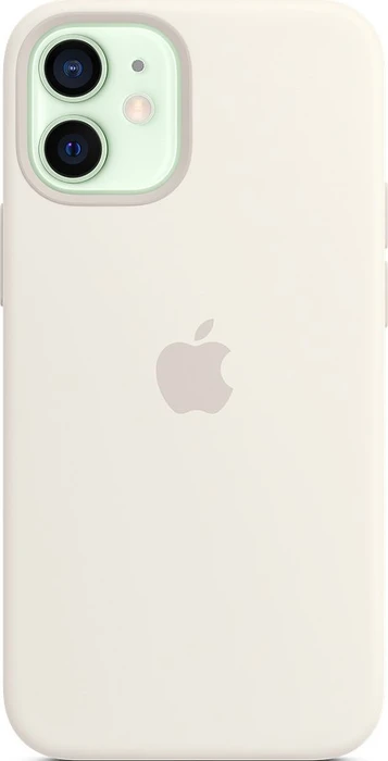 Apple Silikon Case mit MagSafe für iPhone 12 Mini weiß