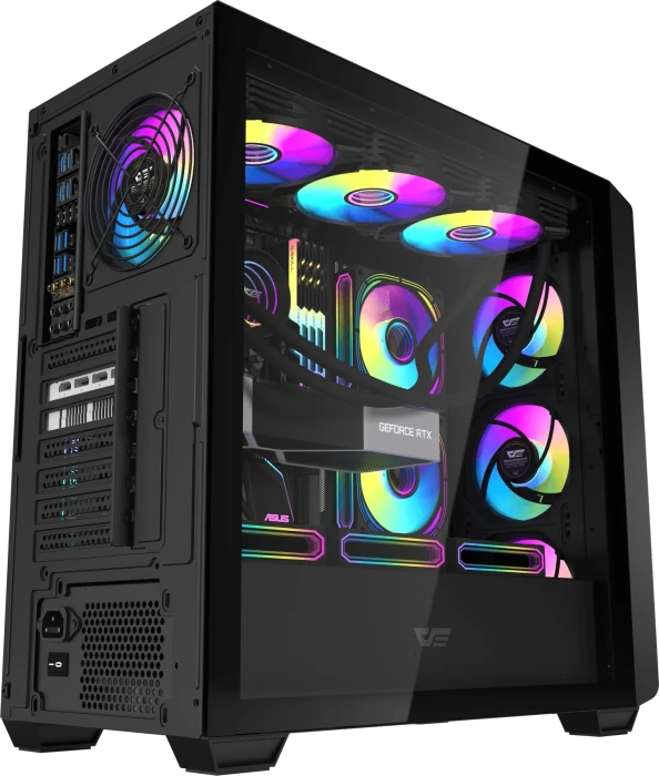 DarkFlash DS900WD Black, Glasfenster