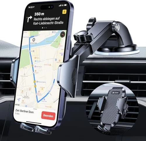 andobil Auto Handyhalter Saugnapf & Lüftung 3in1
