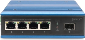 Digitus DN-65 Industrial Railmount Switch, 4x RJ-45, 1x SFP, PoE+ (DN-651131)