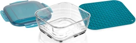 Genius Glasschüssel Aufbewahrungsbehälter-Set blau, 3-tlg.