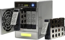 Netgear ReadyNAS NV+ RND4000, 256MB RAM, 1x RJ-45 1000Base-T, 3x USB-A 2.0