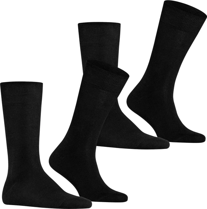 Falke Swing Socken schwarz, 2 Paare (Herren)