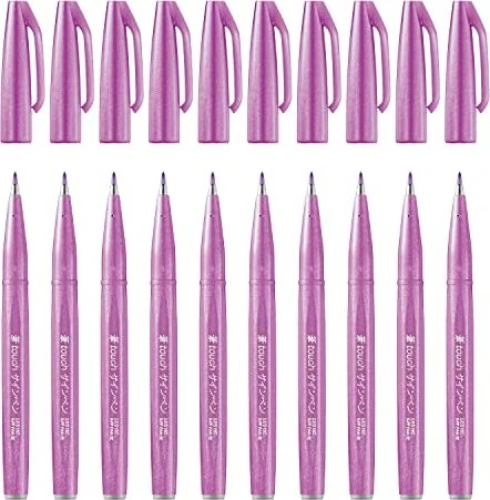 Pentel Brush Sign Pen SES15C pfingstrose, 10er-Pack