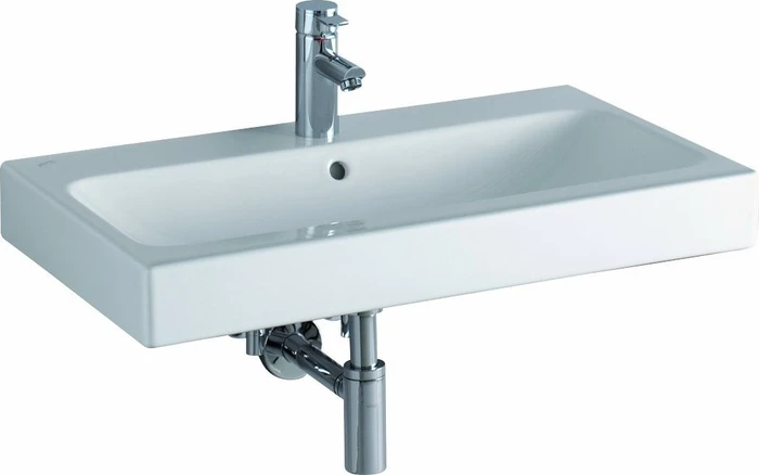 Geberit iCon Waschtisch 75cm, Hahnloch mittig, weiß