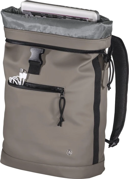 Hama Merida Roll-Top Notebook-Rucksack 15.6" taupe