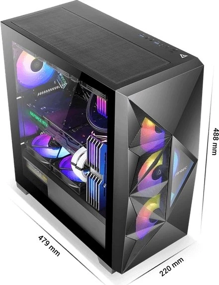 Antec Dark League Dark Fleet DF800, Glasfenster