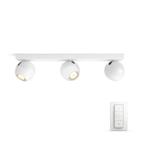Philips Hue White Ambiance Buckram 3-flammig weiß