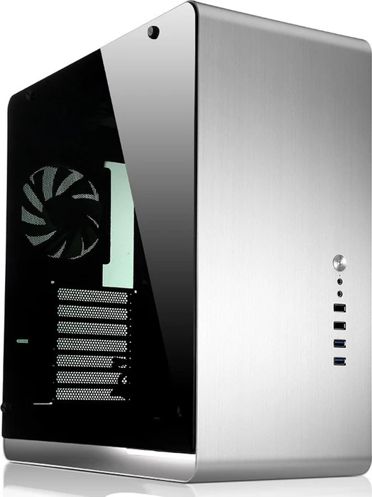 Jonsbo UMX4 RGB silber, Glasfenster