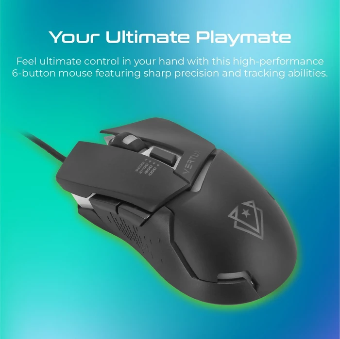 Vertux Dominator Ergonomic Gaming Mouse, schwarz, USB