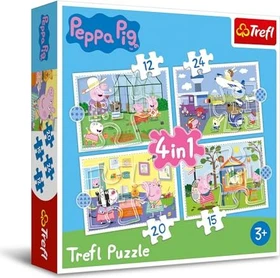 Trefl Puzzle Peppa Pig Holiday reccolection 4in1
