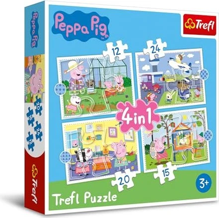 Trefl Puzzle Peppa Pig Holiday reccolection 4in1