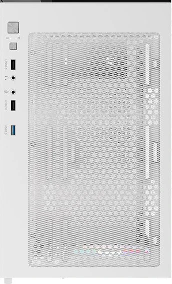 AeroCool Pivot White, inkl. 1x Lüfter, Lüfter LED Fixed RGB, Glasfenster