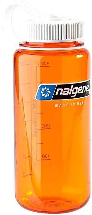 Nalgene Wide Mouth Trinkflasche 500ml orange/weiß