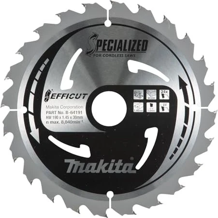 Makita Specialized Efficut Kreissägeblatt 24Z, 190x1x30mm, 1 Stück