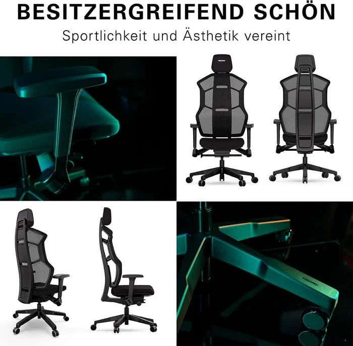 Recaro Aer Full Upgrade Gamingstuhl, Midnight Black